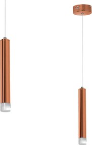 Závesné svietidlo Copper, 1x medené kovové tienidlo, c