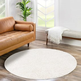 Dekorstudio Shaggy okrúhly koberec CITY 500 krémový Priemer koberca: 160cm