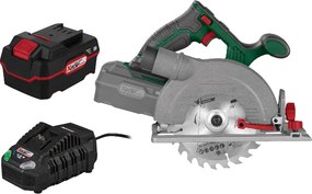 Parkside®  Aku ručná kotúčová píla 20 V Phksa 20-Li C4 + Akumulátor 20 V/4 Ah + Rýchlonabíjačka 20 V/4,5 A  (800012340)
