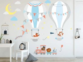 Roztomilá detská nálepka na stenu lietajúci balón