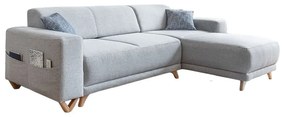 Svetlosivá rozkladacia/s úložným priestorom rohová pohovka Classy Sophie – Miuform