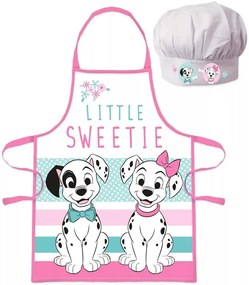 Detská zástera s kuchárskou čiapkou Disney - 101 dalmatíncov - 2 diely - pre deti 3 - 8 rokov