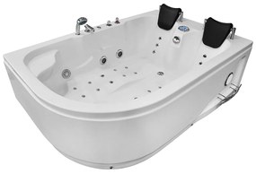 M-SPA -  Pravá kúpeľňová vaňa SPA TURBO PLUS hydromasážou 180 x 120 x 54 cm (MSPA1631-TURBO+ -R)