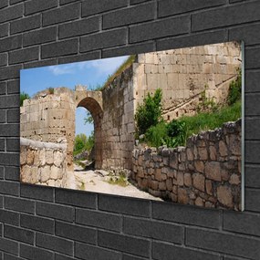 Skleneny obraz Zrúcanina architektúra 120x60 cm