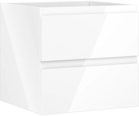 Mexen Orio, kúpeľňová skrinka 50 cm, 2 zásuvky, biela lesklá, 91A10-05047-2-BFF00