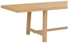 Prídavná predlžovacia doska z brúseného dubového dreva k jedálenskému stolu Rowico Brooklyn