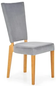 Jedálenská stolička Rois, sivá / dub medový