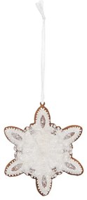 Závesná dekorácia perníková vločka Frosted Ginger - 9*1*10 cm