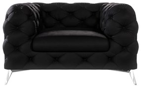 Čierne zamatové kreslo Chelsea – Ropez