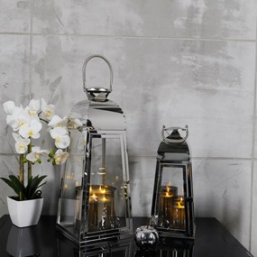 Dekorstudio Sada strieborných lampášov GLAMOUR 40cm,53cm