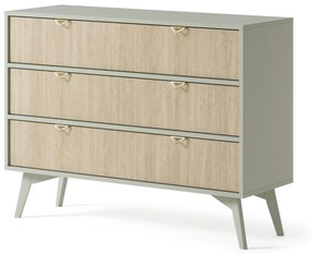 Komoda Les II so zásuvkami 106 cm eukalyptus/béžová