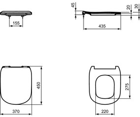 Ideal Standard Tesi - WC sedátko Soft-Close, biela T352701