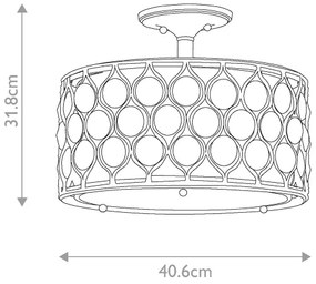 Feiss FE-LUCIA-SF - Prisadený luster LUCIA 3xE27/60W/230V