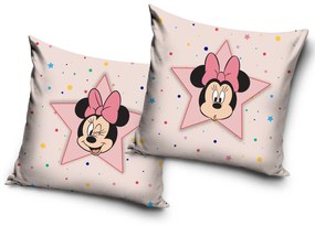 DETSKÁ DEKORAČNÁ OBLIEČKA NA VANKÚŠ MINNIE 40X40 CM VZOROVANÁ