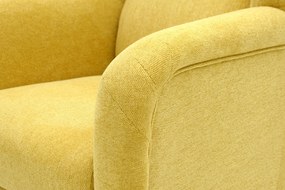 FINES žlté kreslo ušiak Aladin