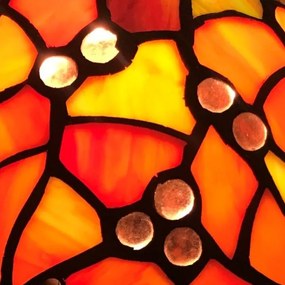 Vitráž luster do obývačky Tiffany Prezent 59 vzor 4