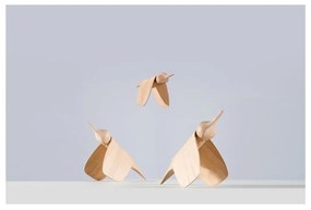 Soška v tvare vtáčika z dubového dreva Gazzda