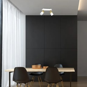 Bodové svietidlo JOKER 2xGU10/25W/230V biela/zlatá