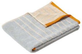 Modro-oranžový bavlnený uterák Hübsch Dora, 50 x 100 cm