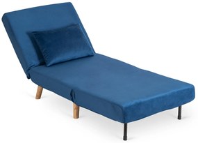JAKS Rozkladacie kreslo Marry tmavo modré velúr