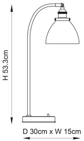 Endon 91740 - Stolná lampa HANSEN 1xE14/40W/230V matný chróm