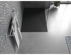 Mexen Bert, SMC obdĺžniková sprchová vanička 100 x 80 cm, čierna, 4K708010