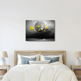 Obraz - žlté abstraktné gule (70x50 cm)