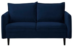 Tmavomodrá zamatová pohovka 138 cm Juli – Ropez