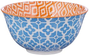 ORNAMENTS Miska 520 ml - modrá/oranžová