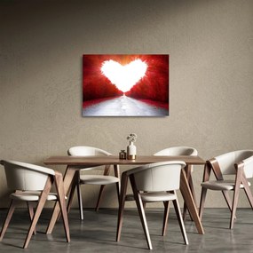 Sklenený obraz - Cesta k láske (70x50 cm)