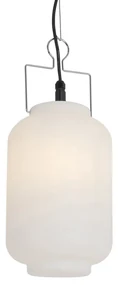 Závesné vonkajšie svietidlo biele 20 cm so zástrčkou IP44 - Pion