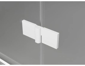 Mexen Lunar-F, sklápací sprchový kút pravý 95 x 90 cm, 8mm číre sklo, biely profil, 836-095-090-20-00-P