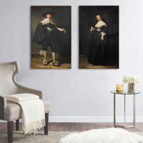 Obraz na plátne Rembrandt - Portréty Martena Soolmansa a Oopjena Coppita | rôzne rozmery