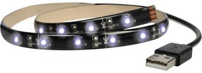 SOLIGHT LED pásik pre TV 100cm, USB napájanie, IP65, 6500K denná modrá