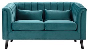 Pohovka Meriva Velvet teal pre 2 osoby