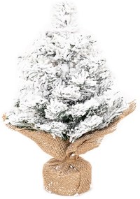 Zasnežený stromček v jute Tiga, 30 cm, 30 cm