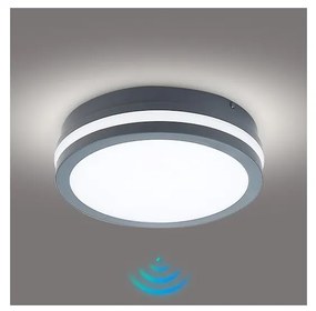 Brilagi - LED Vonkajšie svietidlo so senzorom BENE LED/18W/230V pr. 22 cm IP54 BRI045