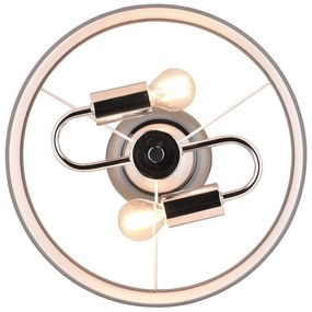 Sivé stropné svietidlo ø 30 cm Davos – Trio