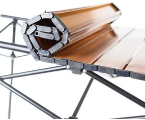 Kempingový stôl s rolovacou doskou 54x93 cm