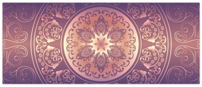 Obraz - Mandala na fialovom gradiente (120x50 cm)