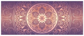 Obraz - Mandala na fialovom gradiente (120x50 cm)