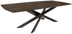 Jedálenský stôl SIGNUM 220 cm mangové drevo tmavohnedosivý