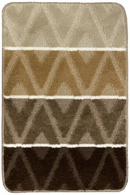 Sada kúpeľňových koberčekov PALMA hnedá / béžová, kosoštvorce
