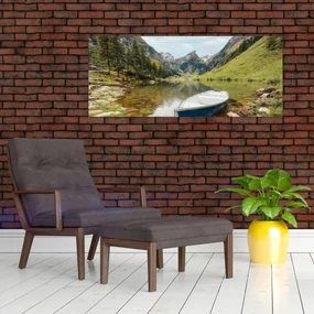 Obraz - Seealpsee, jazero Švajčiarska (120x50 cm)