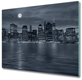 Sklenená doska na krájanie New york v noci 60x52 cm