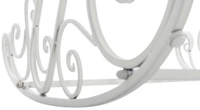 Kovové hojdacie kreslo Smile (SET 2 ks) - Biela