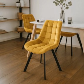 PROXIMA.store - Čalúnená jedálenska stolička RICK FARBA: žltá
