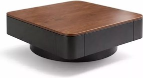 LuxuryForm DESIGN Konferenčný stolík MODENA 80 × 80 cm – hnedý, čierny (set)