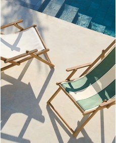 Zelené drevené záhradné ležadlo Vilara – Kave Home