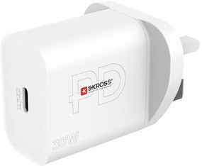 SKROSS USB-C nabíjací adaptér Power Charger 30W UK, Power Delivery, typ G
